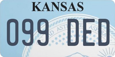 KS license plate 099DED