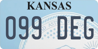 KS license plate 099DEG