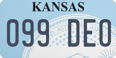 KS license plate 099DEO