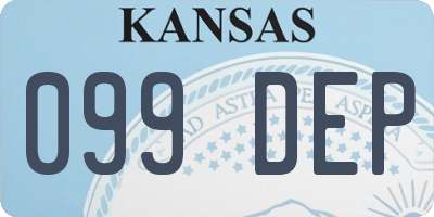 KS license plate 099DEP