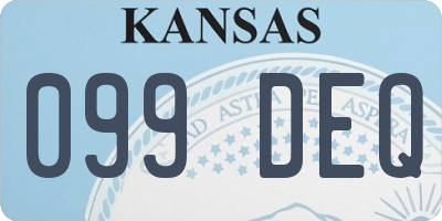 KS license plate 099DEQ