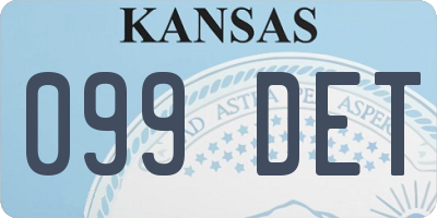 KS license plate 099DET