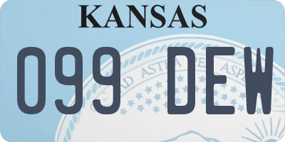 KS license plate 099DEW
