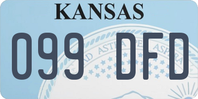 KS license plate 099DFD