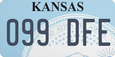KS license plate 099DFE