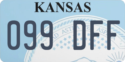 KS license plate 099DFF