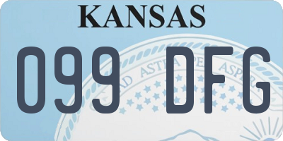 KS license plate 099DFG
