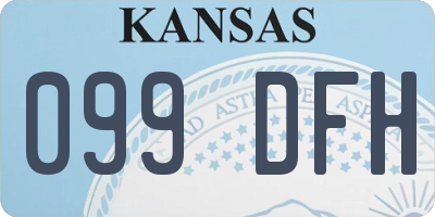 KS license plate 099DFH