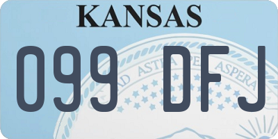 KS license plate 099DFJ
