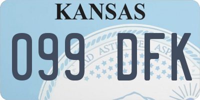 KS license plate 099DFK