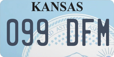 KS license plate 099DFM