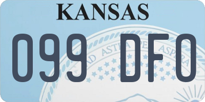 KS license plate 099DFO