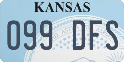 KS license plate 099DFS