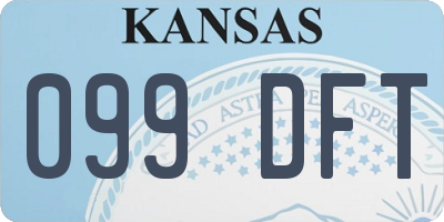 KS license plate 099DFT