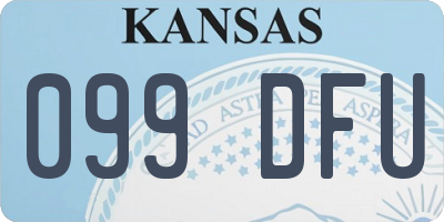 KS license plate 099DFU