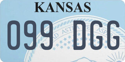 KS license plate 099DGG