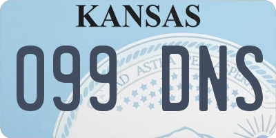 KS license plate 099DNS