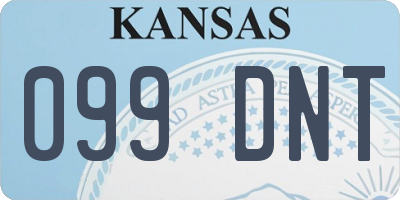 KS license plate 099DNT