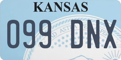 KS license plate 099DNX