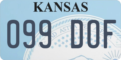 KS license plate 099DOF