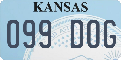 KS license plate 099DOG