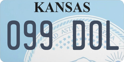 KS license plate 099DOL