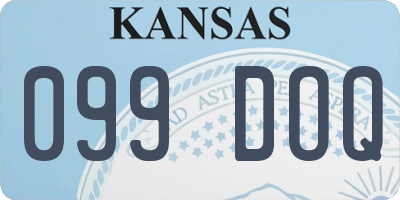 KS license plate 099DOQ