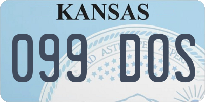 KS license plate 099DOS