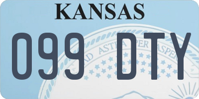 KS license plate 099DTY