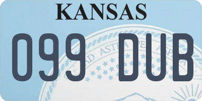 KS license plate 099DUB