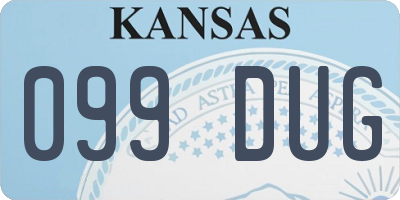 KS license plate 099DUG