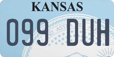 KS license plate 099DUH