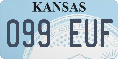 KS license plate 099EUF