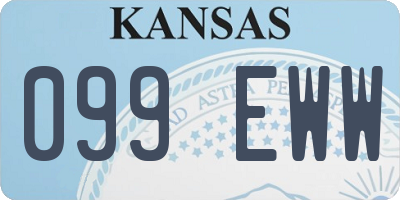 KS license plate 099EWW