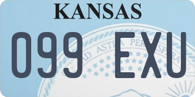 KS license plate 099EXU