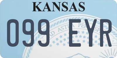 KS license plate 099EYR
