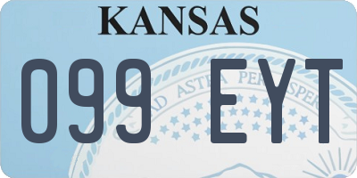 KS license plate 099EYT