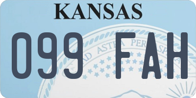 KS license plate 099FAH