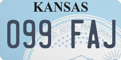 KS license plate 099FAJ