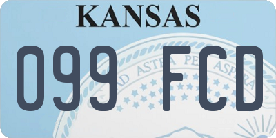 KS license plate 099FCD