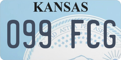 KS license plate 099FCG