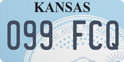 KS license plate 099FCQ