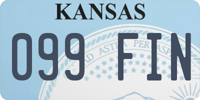 KS license plate 099FIN