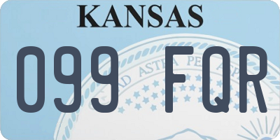 KS license plate 099FQR