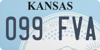 KS license plate 099FVA