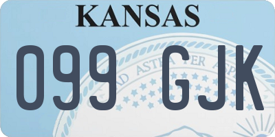 KS license plate 099GJK