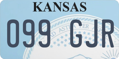 KS license plate 099GJR