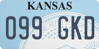 KS license plate 099GKD