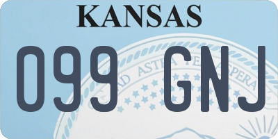 KS license plate 099GNJ