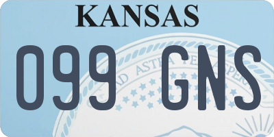KS license plate 099GNS